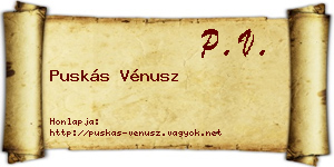 Puskás Vénusz névjegykártya